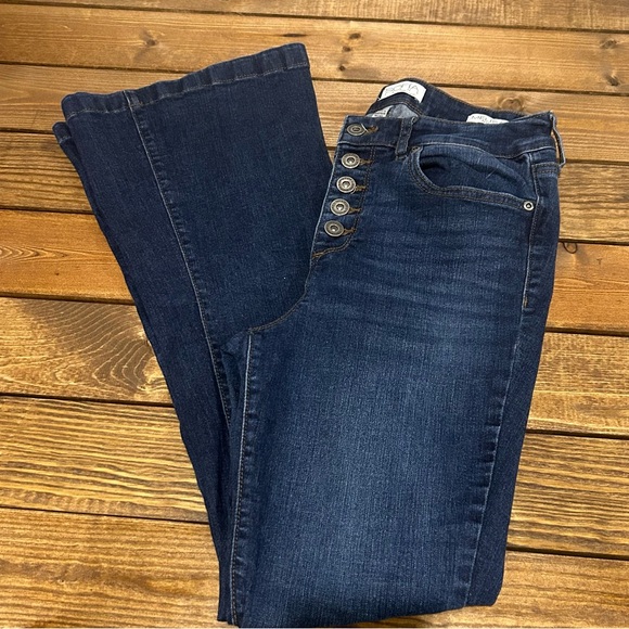 Worn once button fly flare jeans. - Picture 1 of 3
